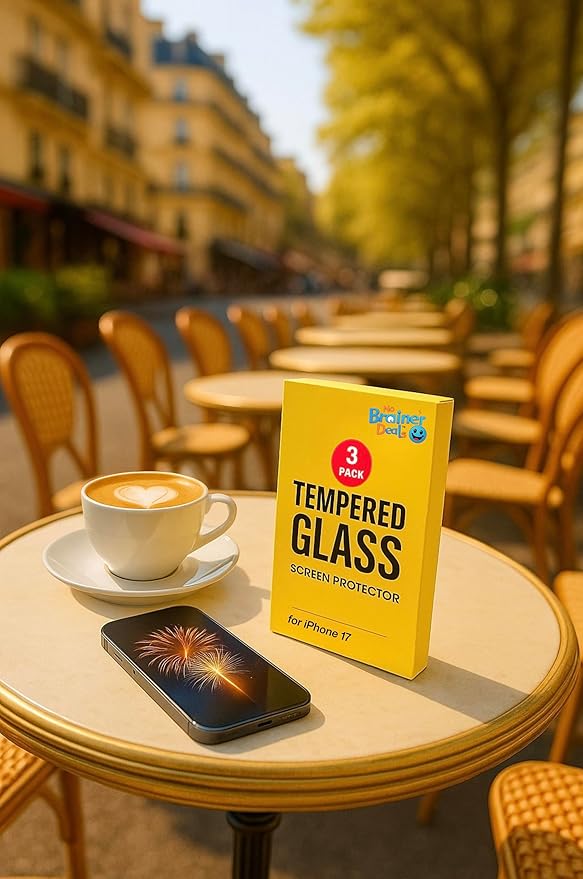 Screen Protector for iPhone 17 – 6.3” – 3-Pack [9H Hardness] Tempered Glass – Scratch and Impact Resistant, Easy Install – High Sensitivity – Case-Friendly