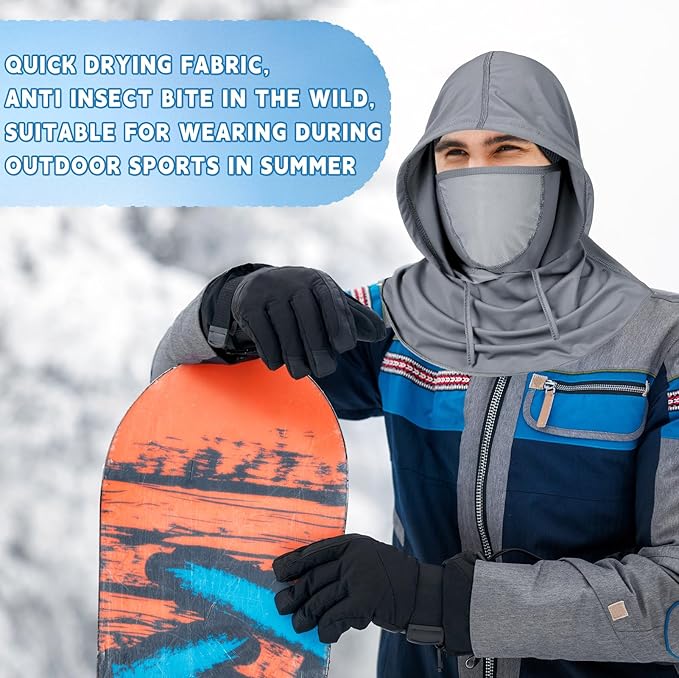 3 Pack Summer Balaclava Sun UV Protection Hood Breathable Full Head Mask Face Cover for Men Women Motorcycle Cycling Fishing