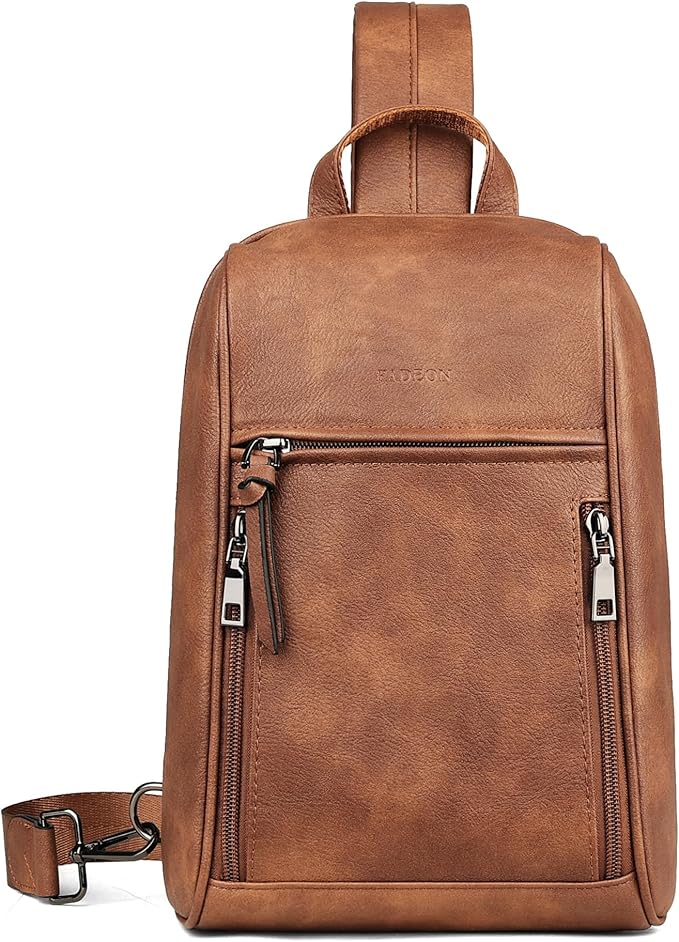 FADEON Sling Bag for Women Crossbody Purse Sling Bags, Designer Sling Purses Medium Travel Multi-Pocket Sling Backpack