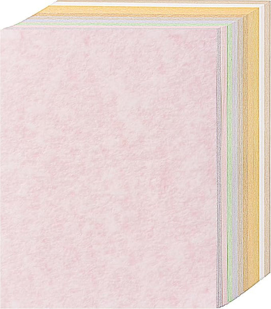 Parchment Paper - 8.5” x 11” Letter Size Parchment Card Stock 65lb Heavyweight Paper Thick Vintage Paper PAP04 (8.5x11inch/70Sheets, 10 Mixed Colors) PAP04MX
