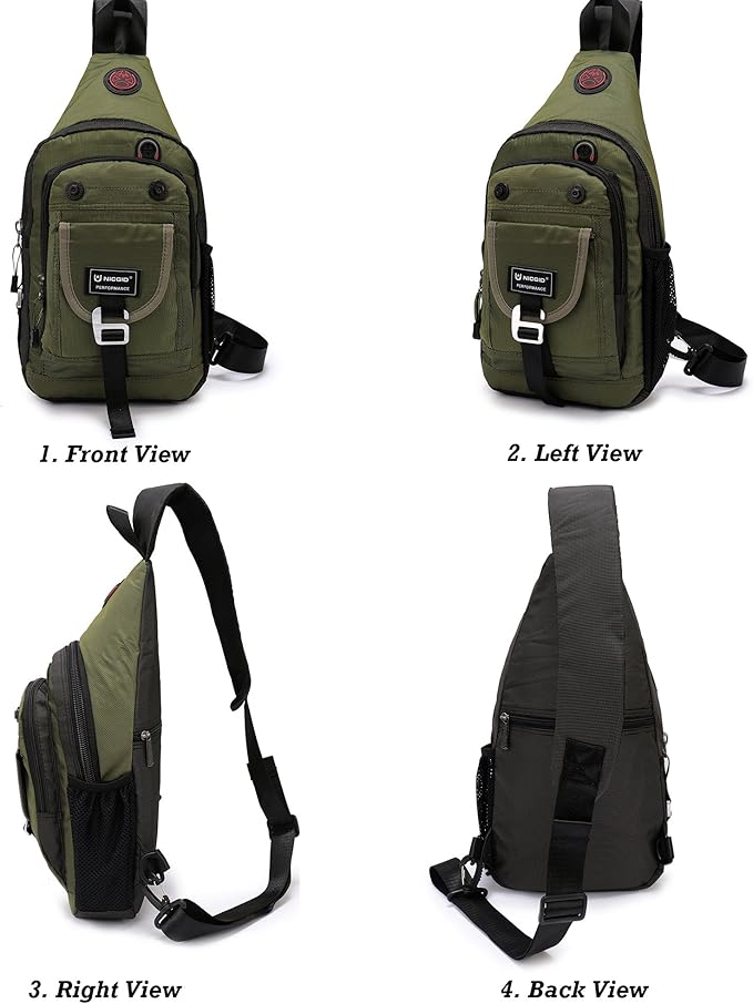 NICGID Sling Bag Chest Shoulder Backpack Crossbody Bags for Tablet Laptop Outdoor Hiking Men Women