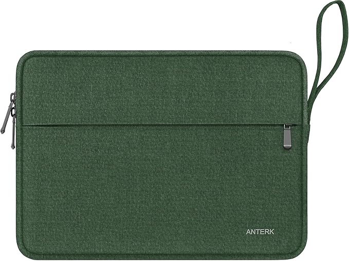 Laptop Case Bag 14 Inch, Water Resistant Traveling Computer Cover with Handle, Shockproof Protective Carrying Laptop Sleeve Compatible for 14 Inch MacBook Air/Pro, HP, Dell, Lenovo, Green