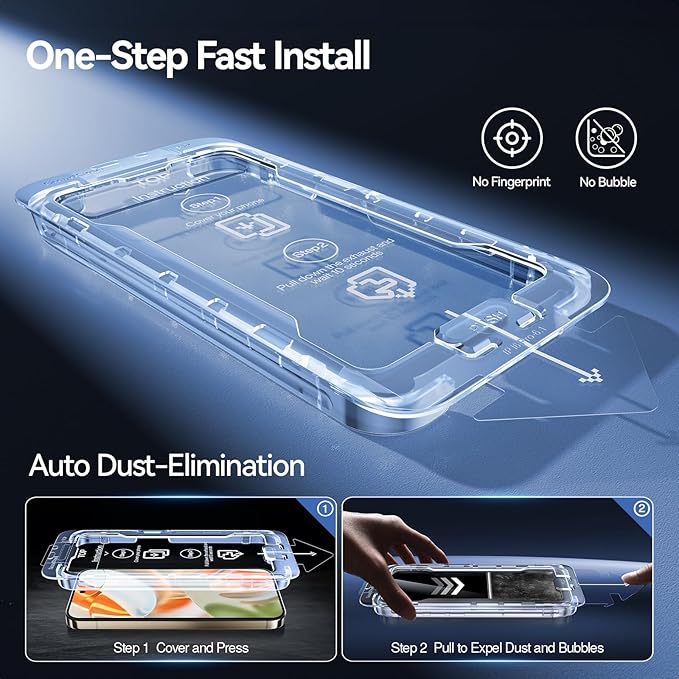 SMARTDEVIL [3+1 Pack Screen Protector For Google Pixel 9 Pro XL With Camera Lens Protector, FingerPrint Reader Compatible, Clear 9H Tempered Glass Film, Fast & Easy Installation, Alignment Frame