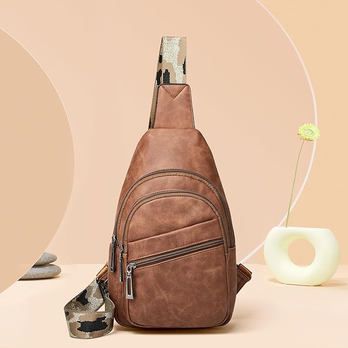 Sling Bag Crossbody Bags for Women Small Cross Body Bag Fanny Packs Chest Sling Purse for Daily Travel Leisure Sport