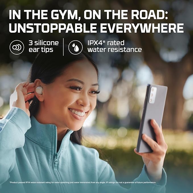 HyperX Cirro Buds Pro – True Wireless Earbuds, Active Noise Cancellation, ANC, Ambient Sound Mode, Low Latency, Bluetooth 5.2, IPX4, Fast Charge, PC, Nintendo Switch, Mobile - Tan