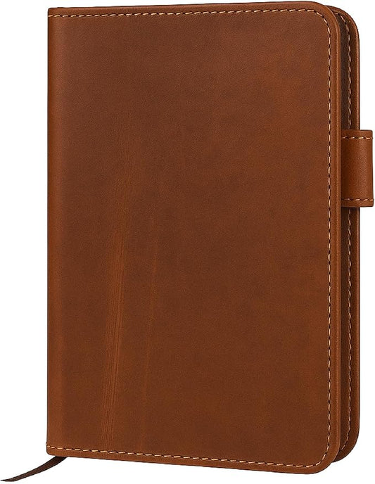 A5 Tan Leather Journal Cover 5.75x8.25 inches Refillable Journal Cover for Large Moleskine, Leather Handmade Notebook Cover A5 Diary Cover | Large Leather Journal Cover for Professionals