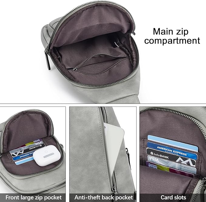 CLUCI Crossbody Bags for Women Men,Leather Sling Bag Cross Body Backpack for Woman Gifts for Women Birthday Unique