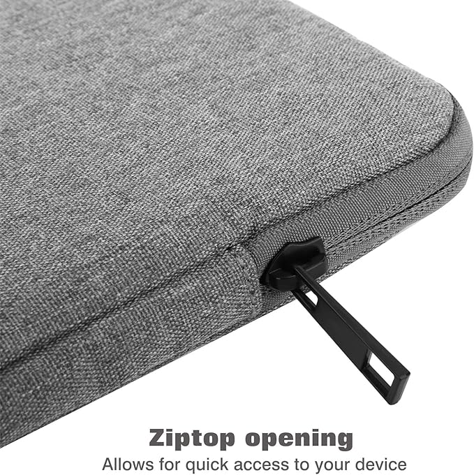 MoKo 12.9 Inch Tablet Sleeve Fits 13 Inch New iPad Pro M4 & Air M2 2024,iPad Pro 12.9 M2&M1,Galaxy Tab S8+/S9+ 12.4,Polyester Bag Fit with Apple Pencil or Smart Keyboard, Light Gray