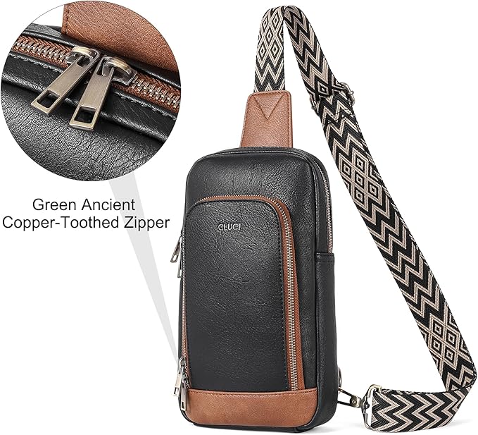 CLUCI Crossbody Bags for Women Men,Leather Sling Bag Cross Body Backpack for Woman Gifts for Women Birthday Unique