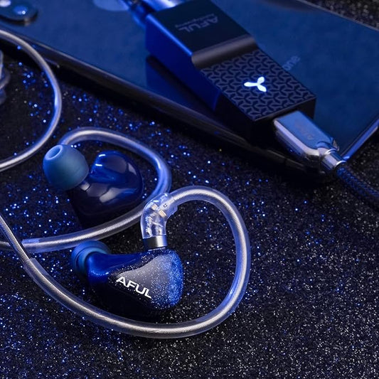 HiFiGo IEMs, AFUL Explorer in Ear Monitors, 1DD+2BA Hybrid Drivers Wired Headphone, Gaming Earbud, HiFi Earphone with Detachable Silver-Plated Copper Cable for Musician Audiophile (3.5mm)