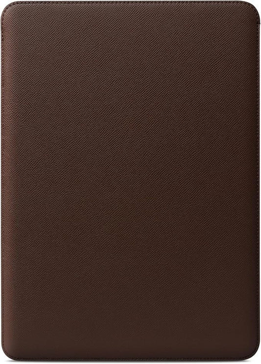 Comfyable Laptop Sleeve 15 Inch Precisely Compatible with MacBook Air 15" M4 2025 A3241 & M3 2024 A3114 & M2 2023 A2941, Faux Leather Cover Case, Coffee