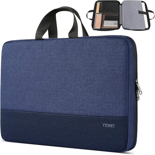 Ytonet Laptop Sleeve Case 13 13.3 Inch, TSA Slim Laptop Cover with Handle, Water Resistant Business Carrying Case Compatible with MacBook Air MacBook Pro HP Dell Lenovo Notebooks, Dark Blue