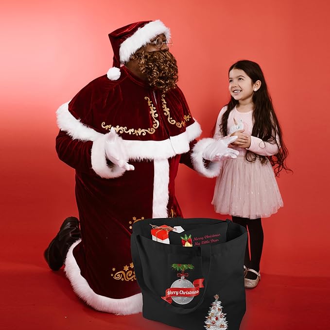 Koolmox Black Canvas Tote Bag with Zipper, 6-Pack 17x14x3.9'' 12Oz Thick Canvas Bag with Handles and Flat Bottom, Women Men Grocery Shopping Bags Cotton Totes Sublimation Totes to Customize