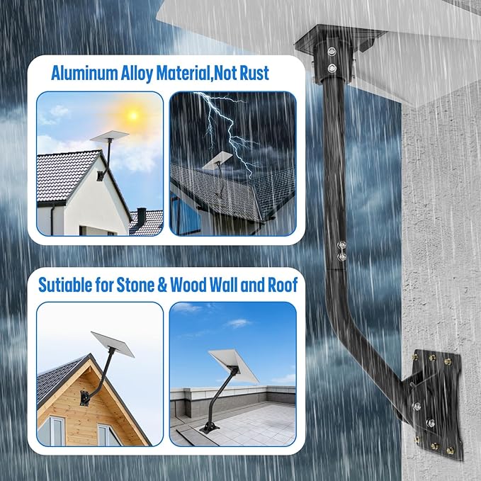 30 Inch Gen 3 Starlink Mount,Adjustable Wall/Roof Starlink Mounting Kit,Compatible with V3 Starlink Standard Dish,Aluminum Alloy, Corrosion Resistant Starlink Mount-Include Aluminum Gen 3 Pipe Adapter