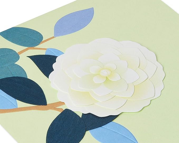 Papyrus Blank Card (White Rose)