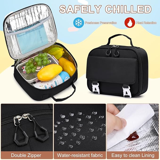 MOMUVO School Backpack Set for Girls,3pcs Bookbag with Lunch Box Pencil Case Kids School Bag Set