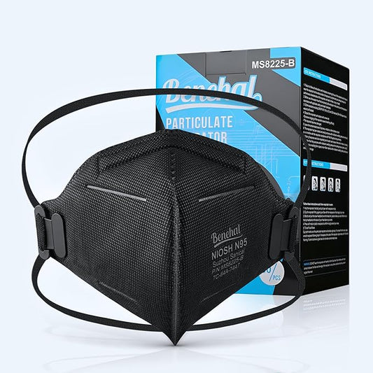 NIOSH Approved N95 Face Mask - Individually Wrapped - 5 Ply Breathable and Comfortable, 95% Filtration Efficiency