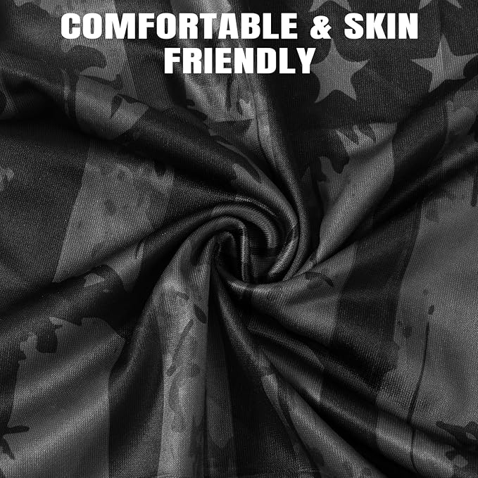 HONGTEYA 6 Pack Neck Gaiter Face Mask: Breathable Windproof Face Cover Balaclava High Elastic Earloop Bandana for Men Women