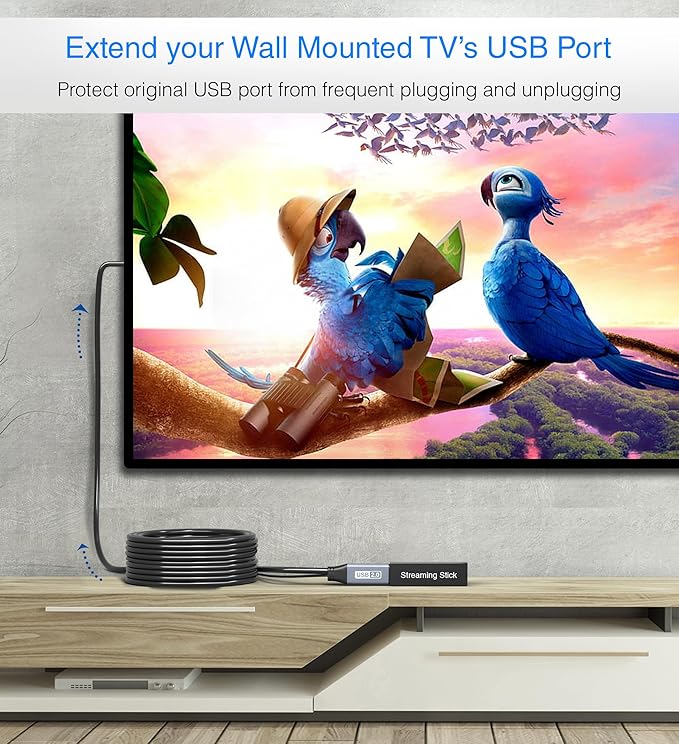 BlueRigger USB Extension Cable (75FT/22M, Long Active USB2.0 Extender, Male to Female Repeater, Data Transfer Cord)- for Game Consoles, Printer, Camera, Keyboard, Hard Drives