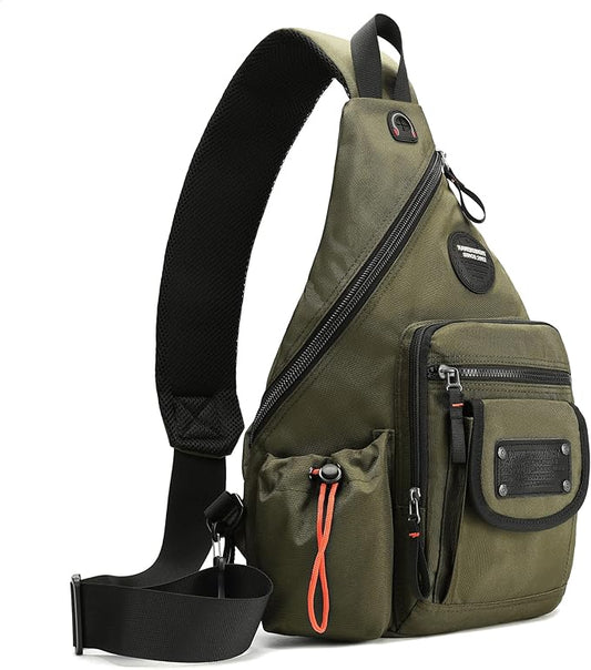 Large Sling Backpack, Sling Chest Bag Shoulder Crossbody Daypacks Fits 14.1-Inch Laptop for Travel Outdoor Men Women