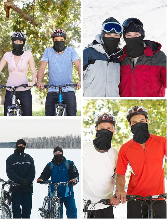 SATINIOR 9 Pcs Ski Mask Men Balaclava Pasa Montañas para Hombre Hood Protection Full Face Cover Cooling Neck Gaiter Bandana