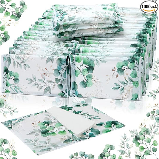 PerKoop 100 Packs Travel Size Tissues Disposable Pocket Facial Tissues Bulk for Travel Wedding Guest School Wallet Purse Home Supplies, 1000 Sheets 3 Ply (Eucalyptus Leaf)