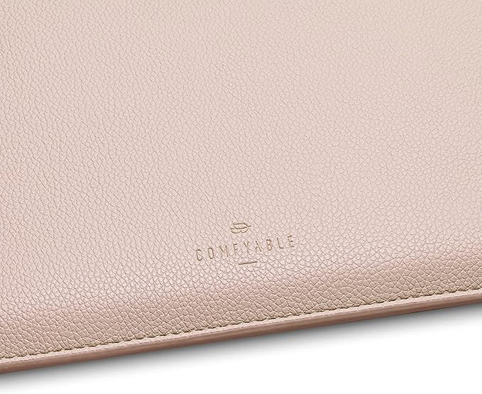 Comfyable Laptop Sleeve 14 Inch Precisely Compatible with MacBook Pro M4 M3 M2 M1 Pro/Max 2024, Faux Leather Cover Case 14 in, Sand