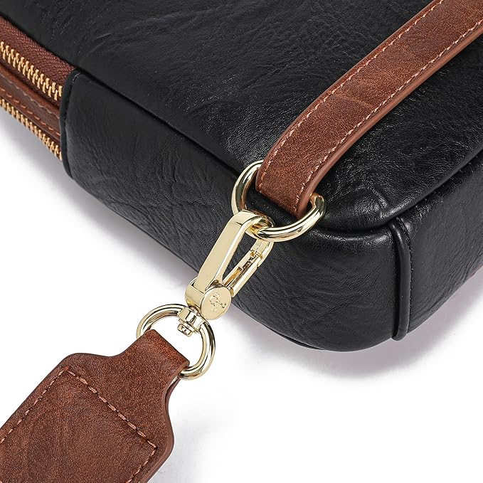INICAT RFID Blocking Sling Bag Leather Crossbody Bags for Women Fanny Pack Cross Body for Woman Chest Bag for Travel 1.9L