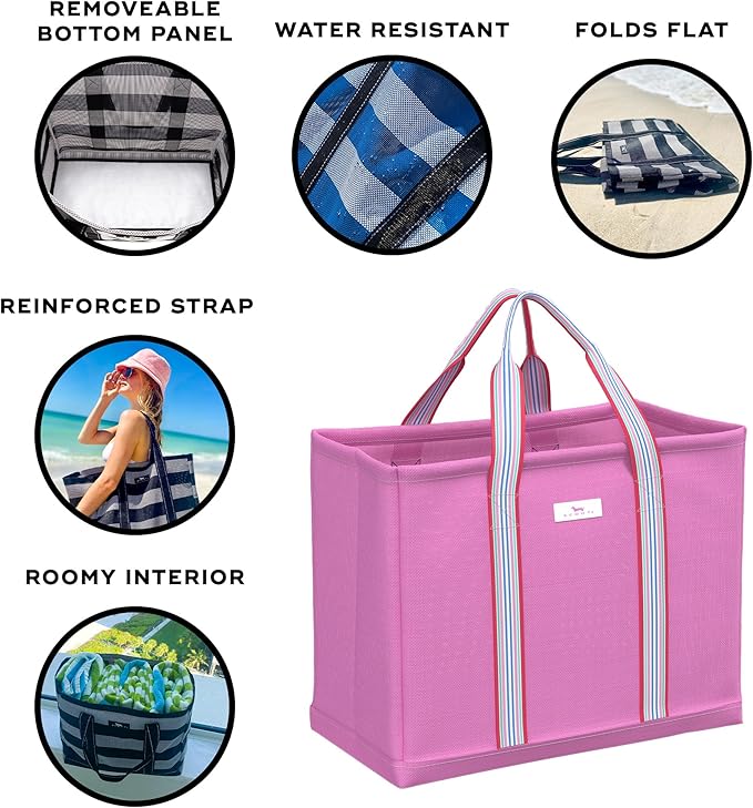 SCOUT Roadtripper - Large Beach Tote Bags For Women - Sandproof Breathable Woven Beach Bag, Pool Bag And Travel - Mom Bag