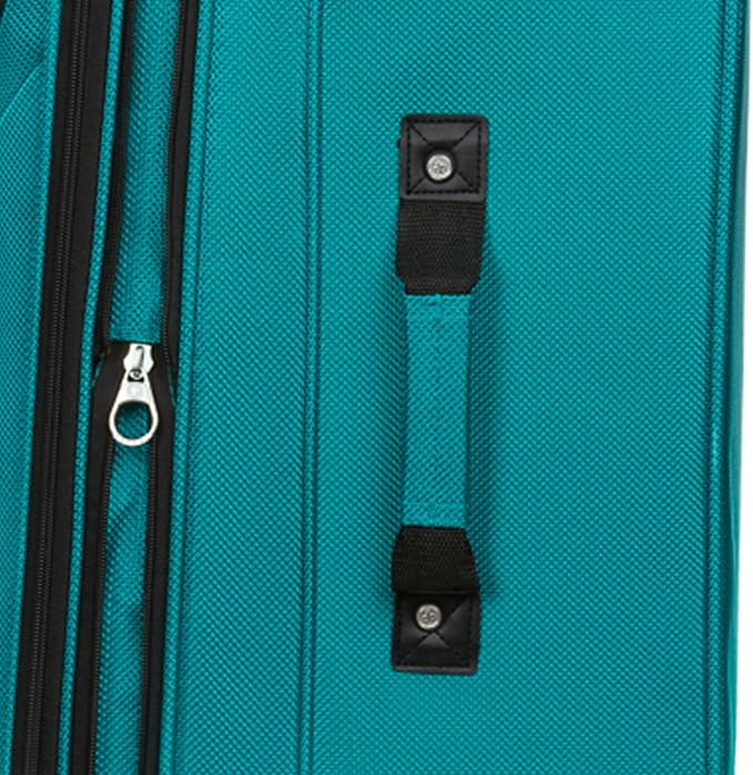 SwissGear Sion Softside Expandable Luggage, Teal, Checked-Medium 25-Inch