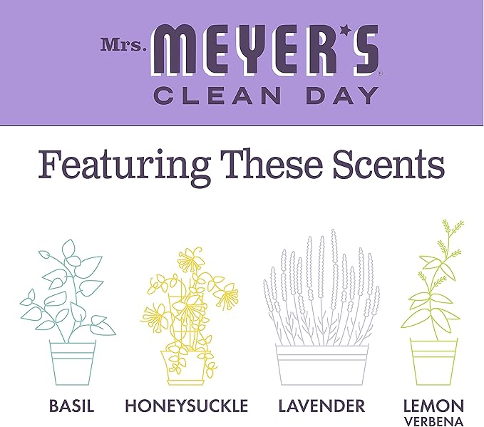 MRS. MEYER'S CLEAN DAY Room and Air Freshener Spray, Non-Aerosol Spray Bottle Infused with Essential Oils, Lilac, 8 fl. oz