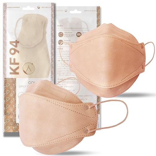 AIRAID-KF94 [Individually Wrapped] - Made in Korea, 3D Multicolor Packs, Face Protective Mask, Adult and Older Teens (Beige-20P)