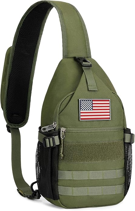 HALOVIE Crossbody Sling Bag Anti Theft Crossbody Backpack RFID Sling Backpack Lightweight Travel Hiking Chest Bag