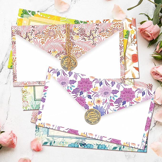 Anzon Mories Vintage Morris Self-Sealing Envelopes 24 PC, Medieval Europe Pattern, Printer Friendly, Both Sides Printed