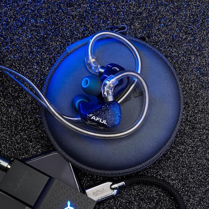 HiFiGo IEMs, AFUL Explorer in Ear Monitors, 1DD+2BA Hybrid Drivers Wired Headphone, Gaming Earbud, HiFi Earphone with Detachable Silver-Plated Copper Cable for Musician Audiophile (3.5mm)