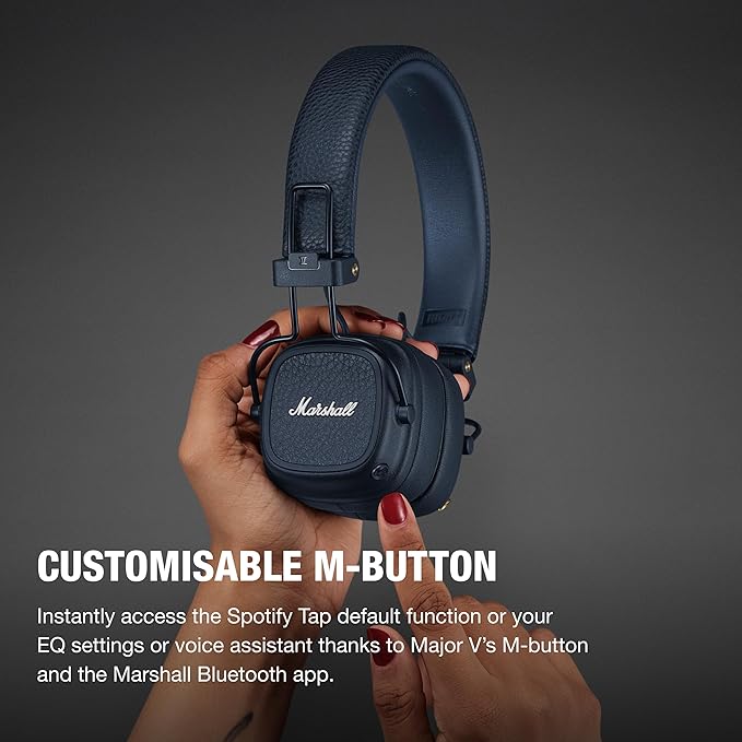 Marshall Major V On-Ear Wireless Bluetooth Headphones - Midnight Blue