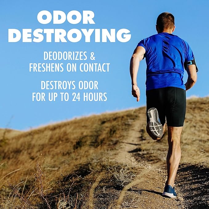 Arm & Hammer Shoe Refresher Spray, Odor Eliminator for Sneakers, 24 Odor & Wetness Control, Aerosol-Free Shoe Deodorizer Spray, Ocean Blast Scent, 3.4 oz, Pack of 2