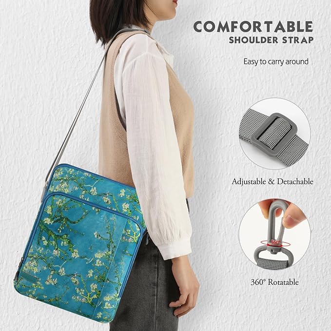 MoKo Laptop Sleeve Bag for 13.3-14 Inch, Notebook Carrying Case with Pocket Fits New MacBook Pro M3/M2 14" /13" M2/M1 Pro/M1 Max 14.2 2023-2021/Air 13.6" M2 2022, Surface Pro 9/8 13", Apricot Flower