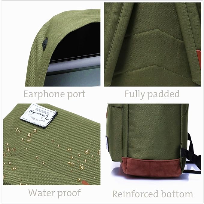 Backpack for Men Women,VASCHY Classic Water-resistant Lightweight Travel School Backpack Casual Daypack