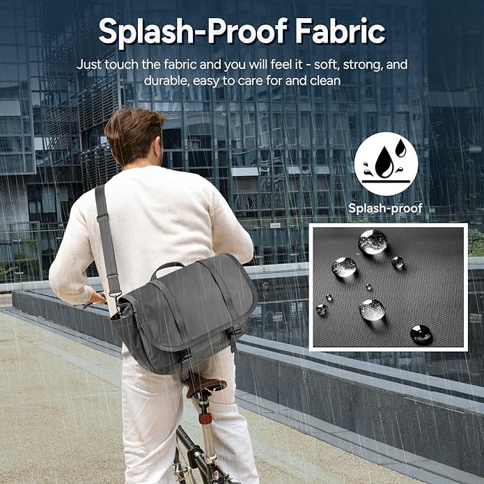 Expandable Messenger Bag Fit 16" Laptop for Men Women Work College Office Computer