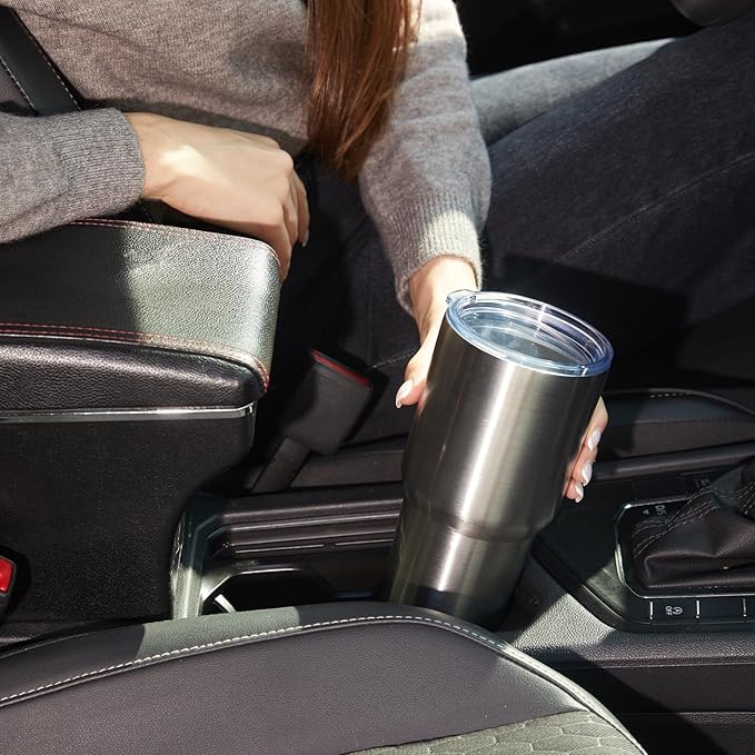 MEWAY 30oz Insulated Tumbler With Lids and Straws,Stainless Steel Double Vacuum Coffee Tumbler Cup, Brush, Durable Powder Coated Coffee Cup for Cold & Hot Drinks, Office, Travel(Silver,8 PACK)