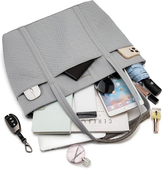 Kinmac Women's Laptop Tote Bag Top Handle Handbag Work Bag for Laptop Computer Up to 15.6 inch