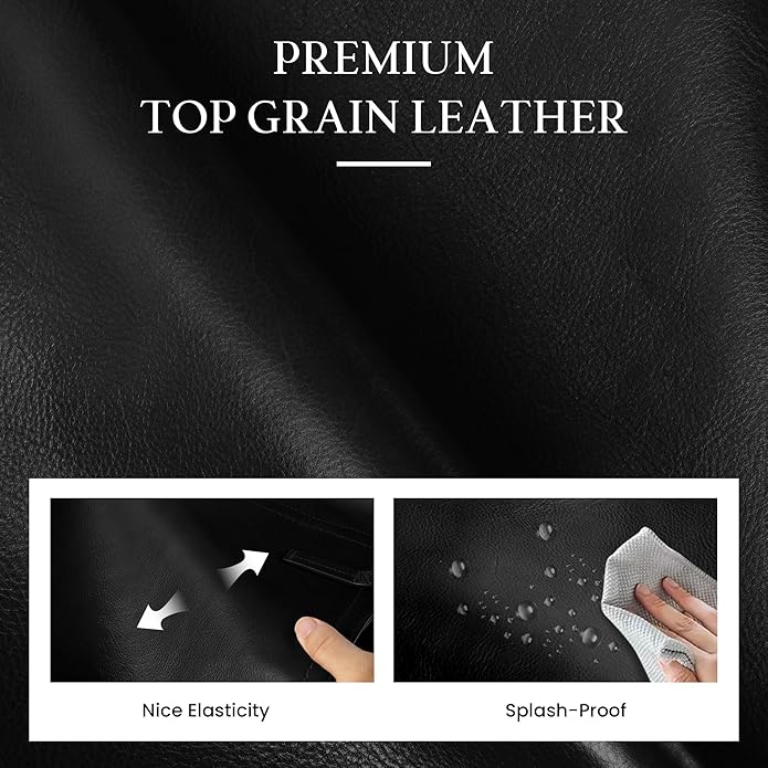 befen Vintage Genuine Leather Work Tote Bag for Women Large Tote Bag with Zipper Leather Purse and Handbags with Compartment