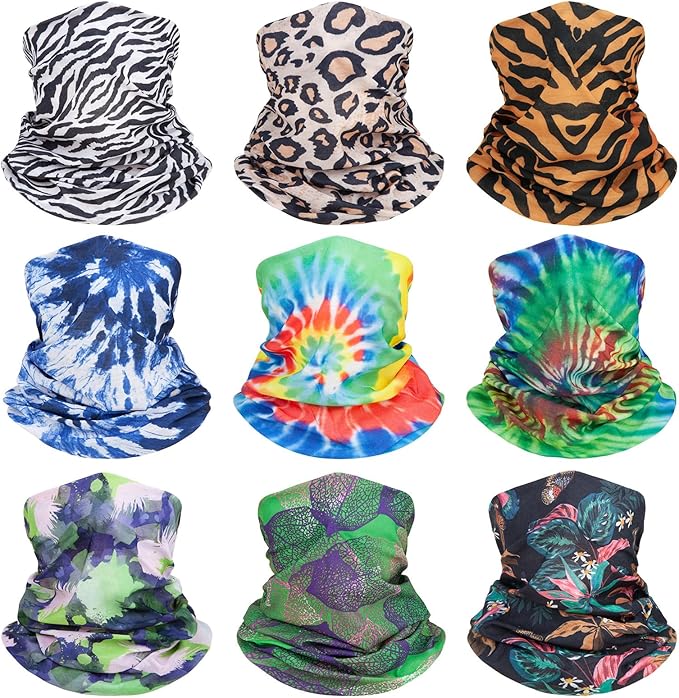 Neck Gaiter Sun Protection Face Mask for Men Women Breathable Head Wrap Headwear Balaclava Bandana