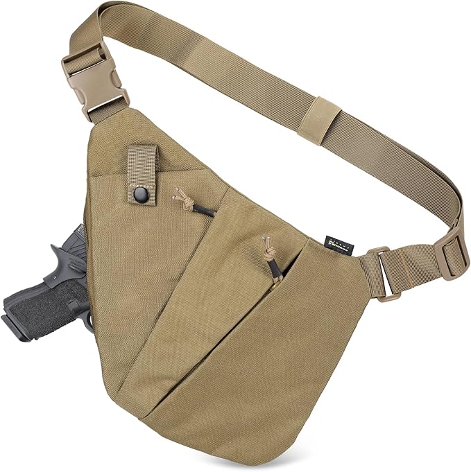 WYNEX Tactical Crossbody Sling Bag,Concealed Carry Bag for Men Women,Anti Theft Crossbody Bags, CCW Bags EDC Carry