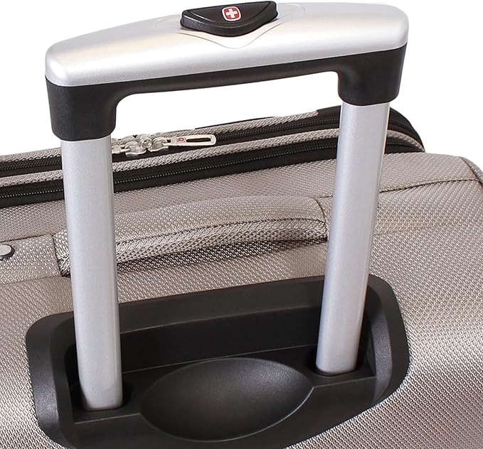 SwissGear Sion Softside Expandable Luggage, Pewter, Checked-Large 29-Inch