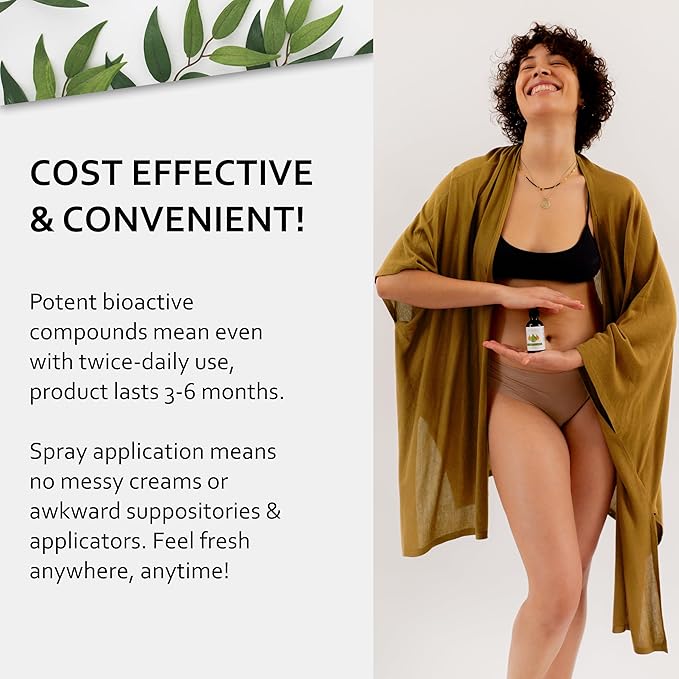 Bona Dea Naturals’ “The Original” All Natural Feminine Deodorant Spray | Intimate Yoni Oil Relief for Vaginal Itch, Odor, & Dryness | 2 oz Spray