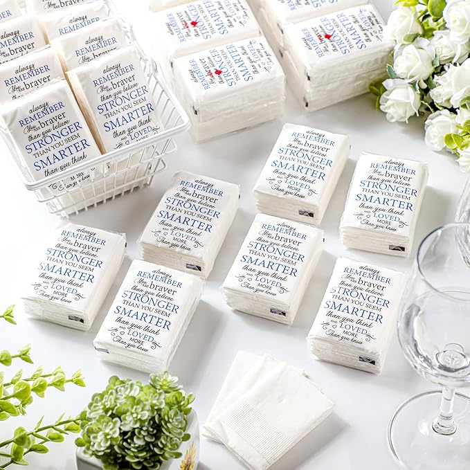 Travel Tissue Packs Bulk Inspirational Pocket Travel Packs Appreciation Individual Tissue for Toilet Wedding Party Daily Use Swag Bag Stuffers Self Care Items Bulk(120 Pcs)