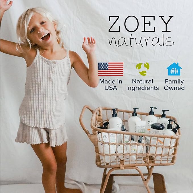 Zoey Naturals Fragrance-Free Baby & Toddler Lotion – Hypoallergenic, Vegan, Gentle Moisturizer for Sensitive Skin – Non-Greasy, Paraben & Phthalate Free – 9.65 oz