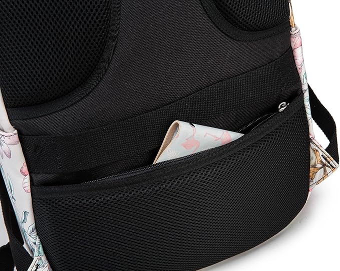 Kinmac Laptop Backpack with USB Charging Port for Laptop Up to 15.6 Inch Men Women Travel Outdoor Backpack (Floral)